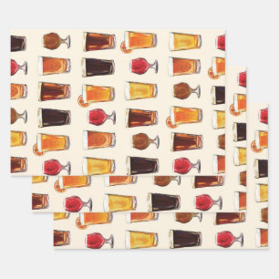 Cooles Muster für Biermuster Geschenkpapier Set