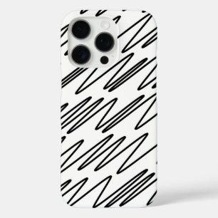 Cooles Musterdesign in Schwarzweiß iPhone 16 Pro Hülle