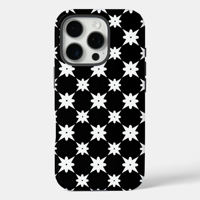 Cooles Musterdesign in Schwarzweiß Case-Mate iPhone Hülle (Rückseite)