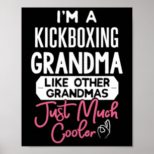 Cooles Muttertagsdesign Kickboxen Oma Poster