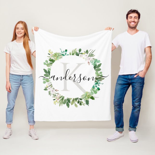 COOLES NACHFOLGREICHES WASSERFÖRDERMORMONOGRAMM FLEECEDECKE (Beispiel)