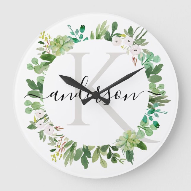 COOLES NACHFOLGREICHES WASSERFÖRDERMORMONOGRAMM GROßE WANDUHR (Vorderseite)