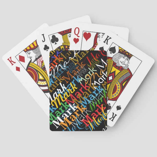 Cooles Namensmuster Spielkarten (Rückseite)