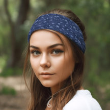 Cooles Navy und Light Blue Muster Paisley