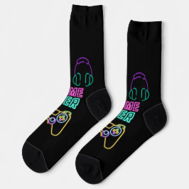 Cooles Neon-Videospiel. Socken