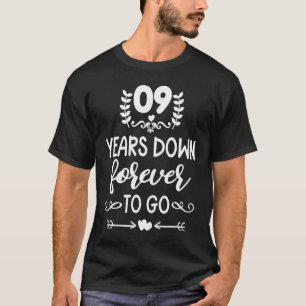Cooles neunjähriges Jubiläum für Ehemann-Ehefrau T-Shirt