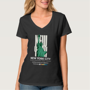 Cooles New York City mit Freiheitsstatue Illustra T-Shirt