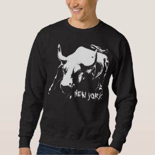 Cooles New York Sweatshirt NYC Bull Shirt Souvenir