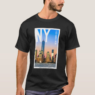 Cooles New Yorker Skyline-Laufen in New York T-Shirt