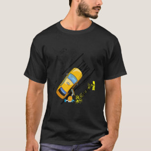 Cooles New Yorker Taxi Illustration Graphic Desi T-Shirt