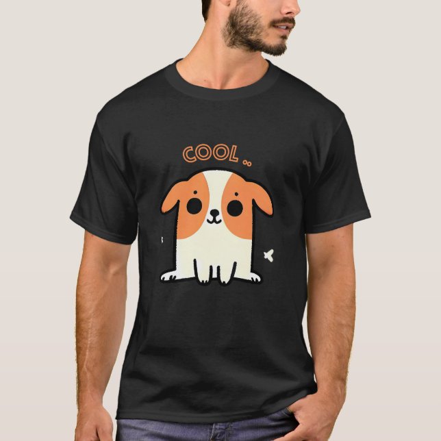 Cooles Niedliches Baby Dog Design - Schwarzer T -  T-Shirt (Vorderseite)