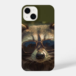 Cooles Niedliches Raccoon in Glasses Tierwelt Spaß iPhone 14 Hülle