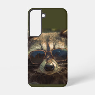 Cooles Niedliches Raccoon in Glasses Tierwelt Spaß Samsung Galaxy Hülle