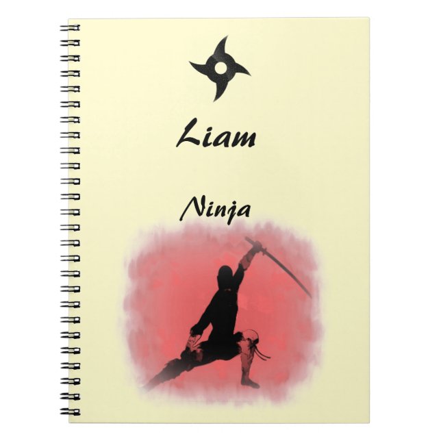 Cooles Ninja-Notebook Notizblock (Vorderseite)