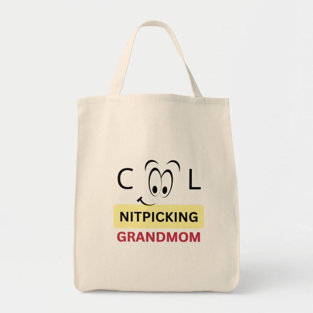 "Cooles Nitpicking Großmutter" Tote Bag - Spaß & S Tragetasche (Vorne)