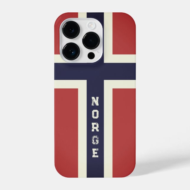 Cooles norwegisches Flag benutzerdefiniertes iPhon iPhone Hülle (Rückseite)