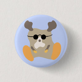 cooles Opa-Hirsch-Monster - Großer Fuß-Knopf Button