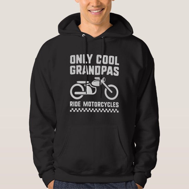 Cooles Opa-Motorrad Hoodie (Vorderseite)