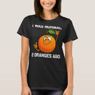 Cooles Orange für Männer Tropische Fruchtsorten T-Shirt