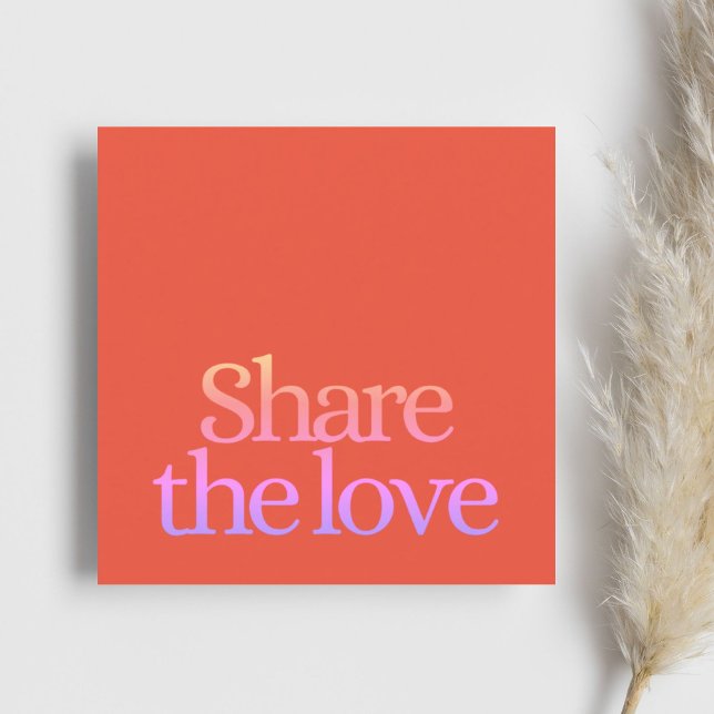 Cooles Orange Pink Bold Empfehlungskarte (Von Creator hochgeladen)