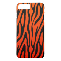 Cooles Orange- und Schwarz-Zebra-Streifen-Muster