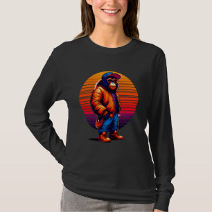 Cooles Orangutan Modernes Städtisches Ambiente T-Shirt