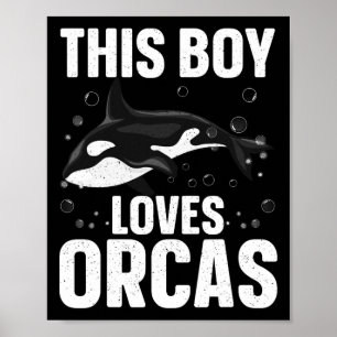 Cooles Orca-Design für Jungen Kinder Männer-See-Or Poster