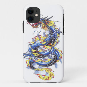 Cooles orientalisches japanisches blaues Drache Case-Mate iPhone Hülle