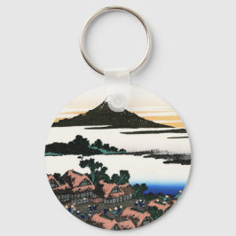 Cooles orientalisches japanisches Hokusai Fuji Aus Schlüsselanhänger