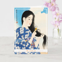 Cooles orientalisches japanisches klassisches geis karte
