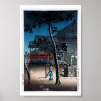 Cooles orientalisches japanisches Shin-Hanga-Nacht