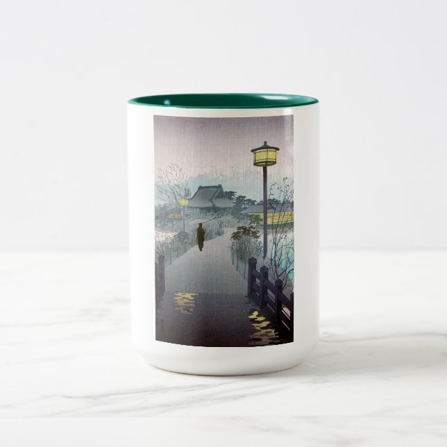 Cooles orientalisches japanisches shiro Nachtregen Zweifarbige Tasse (Mittel)