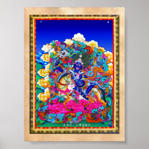 Cooles orientalisches Thangka-Tattoo Palden Lhamo Poster