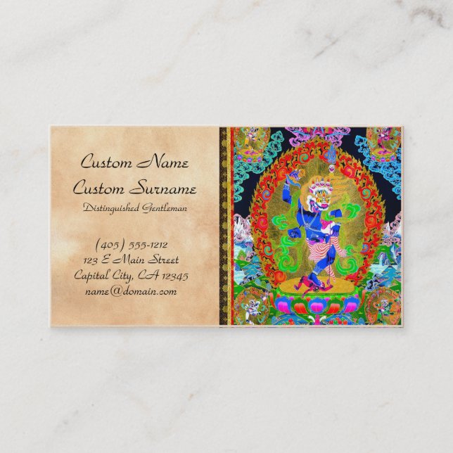 Cooles orientalisches tibetanisches thangka visitenkarte (Vorderseite)