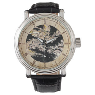 Cooles orientalisches ukiyo-e mythische armbanduhr