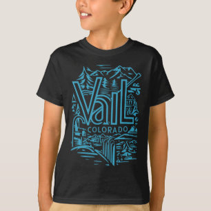 Cooles Outdoor Skifahren Vintag Souvenir Besuchen T-Shirt