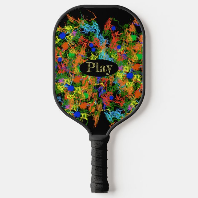Cooles Paint Splotch Design Pickleball Schläger (Vorderseite)