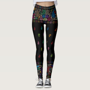 Cooles Paisley-Muster Leggings