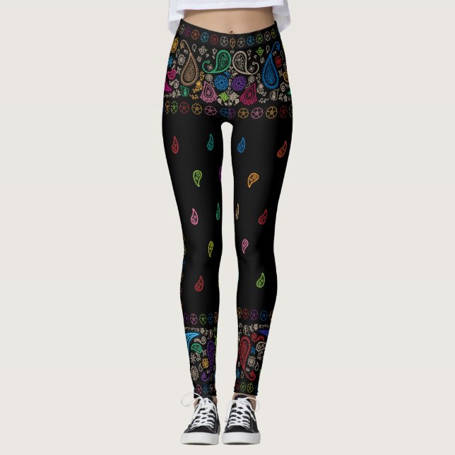 Cooles Paisley-Muster Leggings (Vorderseite)