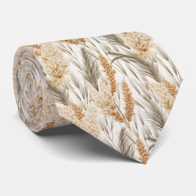 Cooles Pampas-Grasmuster Krawatte (Gerollt)