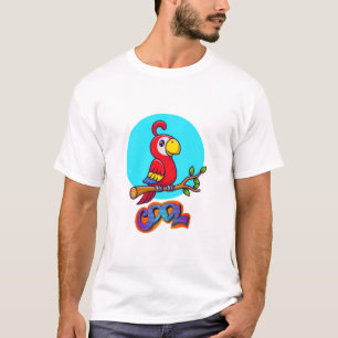 Cooles Papageiendesign für Rotblase  T-Shirt