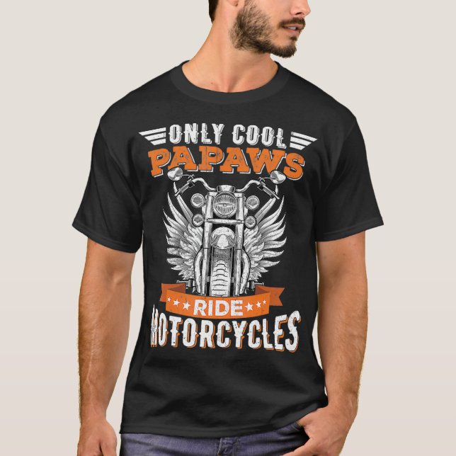 Cooles Papaws-Motorrad-Rad für Spor T-Shirt (Vorderseite)