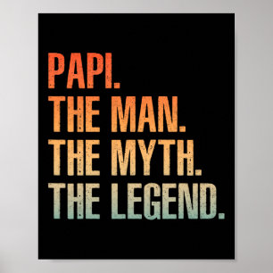Cooles Papi für Männer Vater Opa Man Myth Legend F Poster
