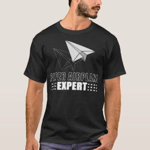Cooles Papier Flugzeug Experte Funny Origami Flugz T-Shirt