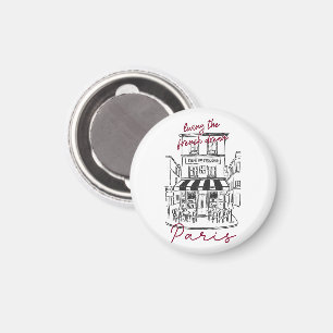 Cooles Pariser Café – Ikonisches Pariser Straßenca Magnet
