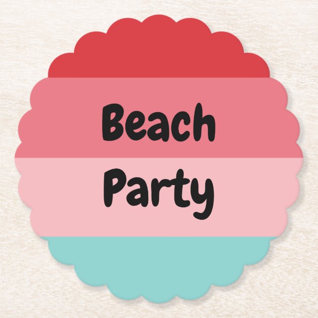Cooles Party mit Streifen Untersetzer (Vorderseite)