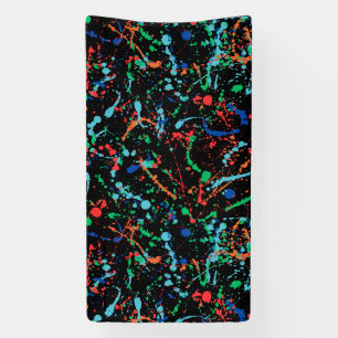 Cooles Party Paint Splashes 1.6x3 Vinyl Banner