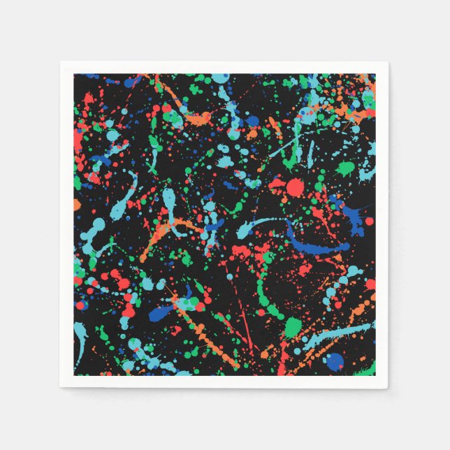 Cooles Party Paint Splashes 3 Ply Napkins Serviette (Vorderseite)