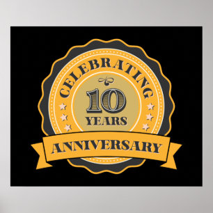 cooles Party zum 10. Jahr Poster