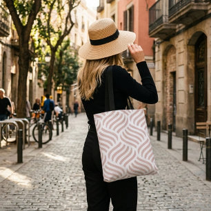 Cooles pastellrosa Muster schöne Einkaufstasche